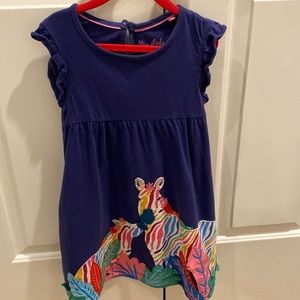Mini Boden navy dress 5-6yrs